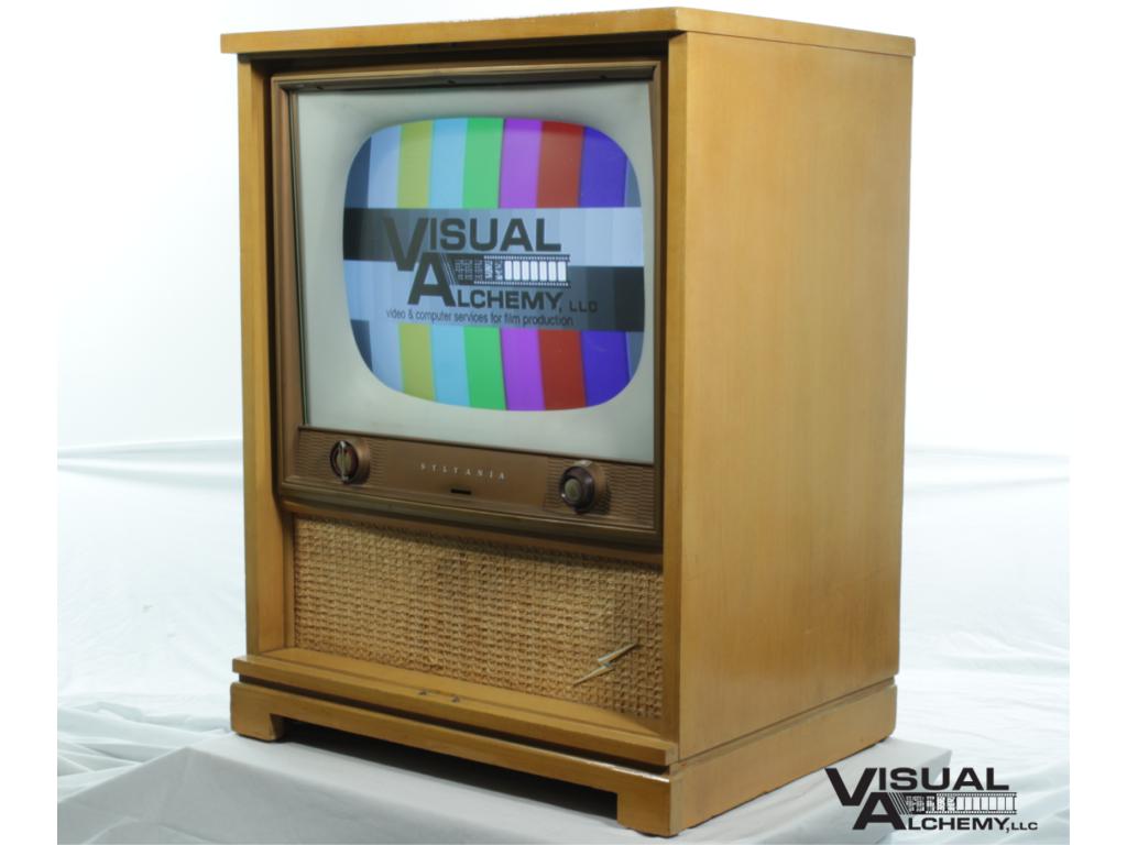 1954 21" Sylvania Halolight Wood Console (Retrofitted)