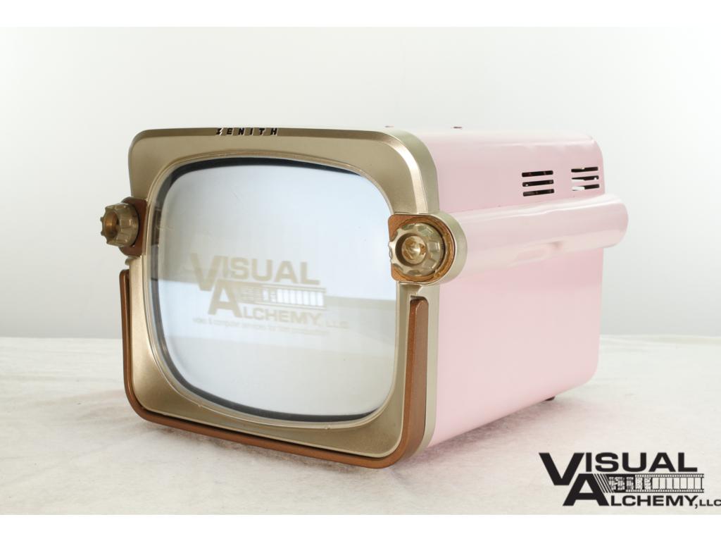 1958 13" Zenith B&W A1812R Pink Console
