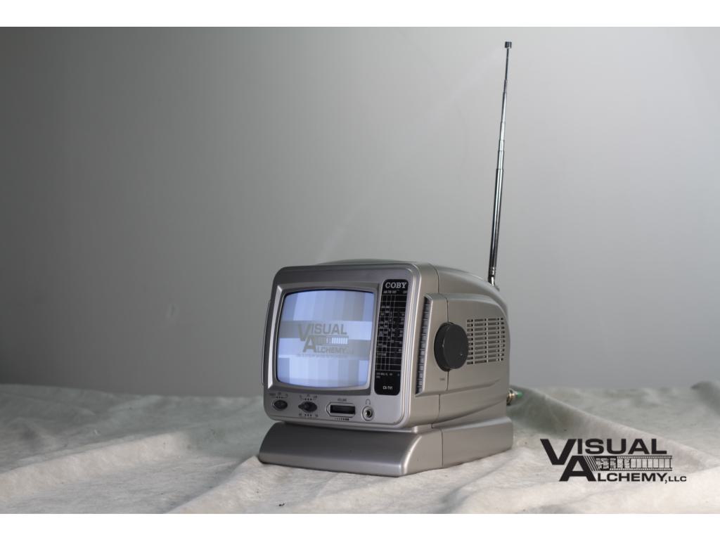 5" Coby CX-TV1 Portable Black & White Television With AM/FM Radio