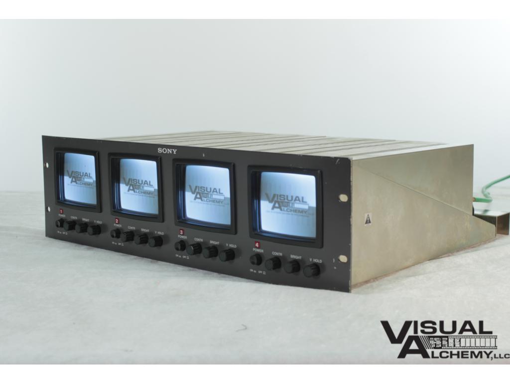 1990 4" Sony PVM-411 Quad Monitors B&W 312