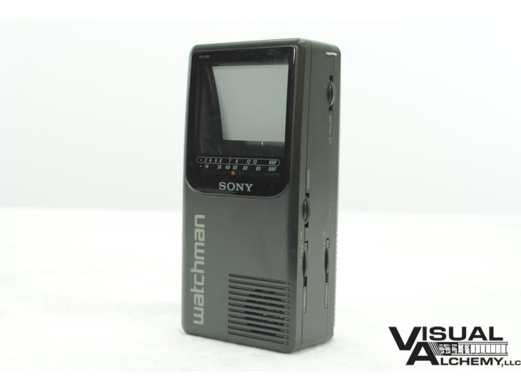 1991 Sony 2" Watchman FD-230 Portable Flat B&W TV (Prop)