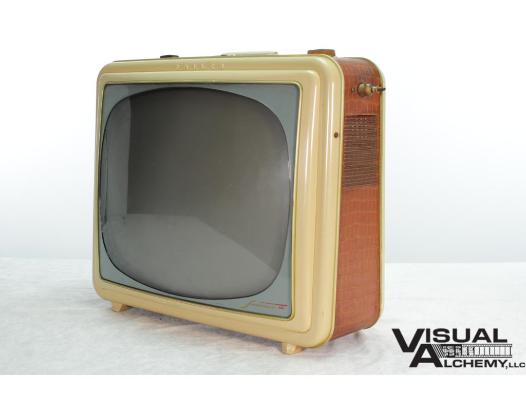 1958 19" Philco G-3053A Portable Alligator Finish TV (PROP)