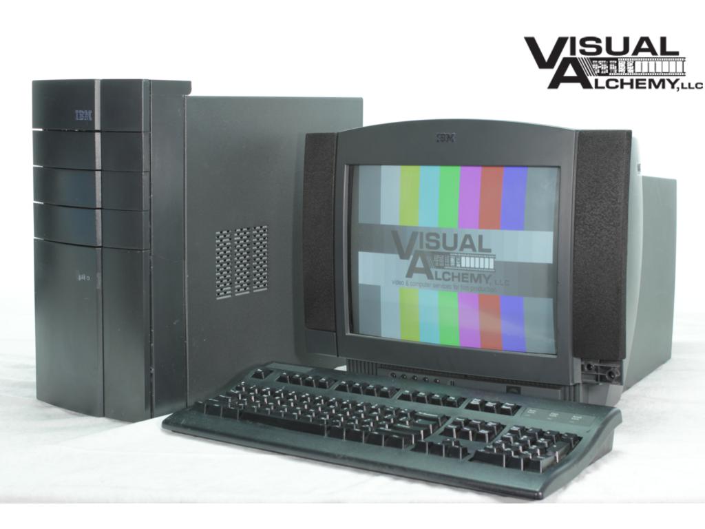 1996 14" IBM 7095-593 Computer Monitor (With Keyboard and Tower)