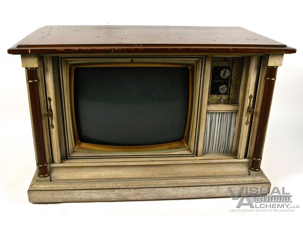 1965 27" Magnavox Blonde Wood Console